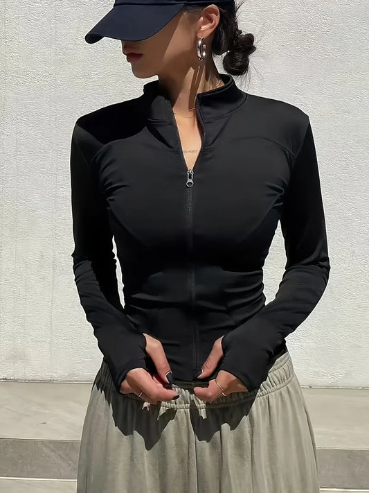 Women’s Quick-Dry Athletic Jacket | Gym & Running Zip-Up