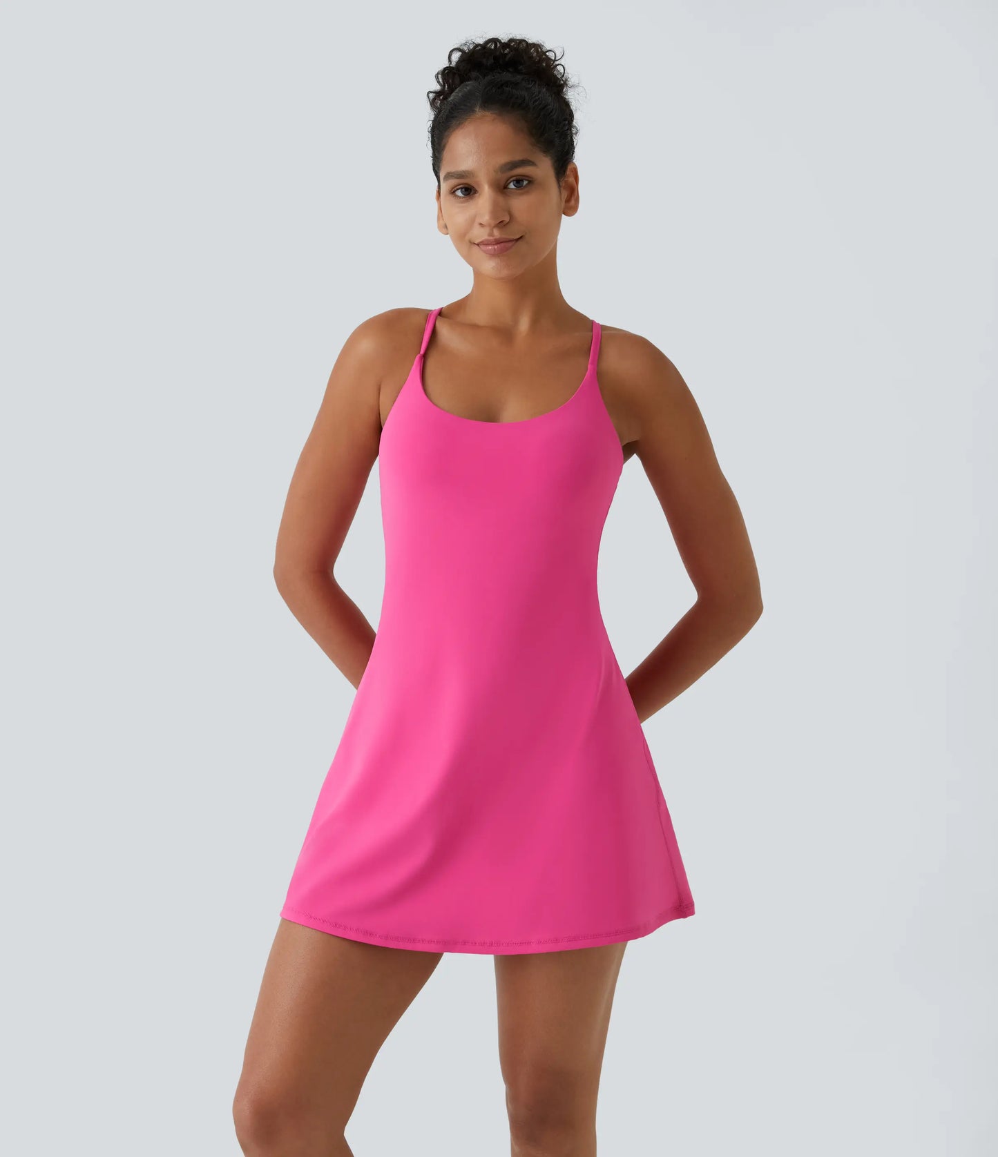 Halara Softlyzero Plush Backless Active Dress-Easy Peezy Edition