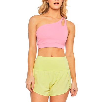Pacificplex Womens Soft High Rise Waist Athletic Gym Running Track Workout Summer Shorts Inner Brief Pocket Junior Small-Large