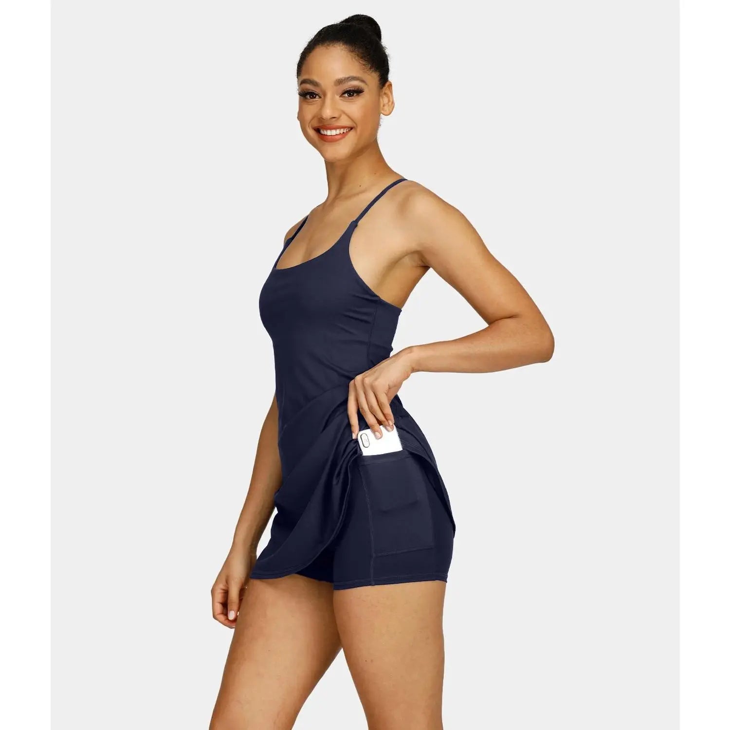 Halara Softlyzero Plush Backless Active Dress-Easy Peezy Edition