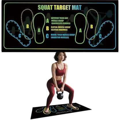Exercise Mat Perfect for Squats, Leg and Ab Workouts, Squat Guide Mat, Squat Step Position, Squat Mat Knee Mat Lightweight and Portable for Men and Women Summervibes Summerwins