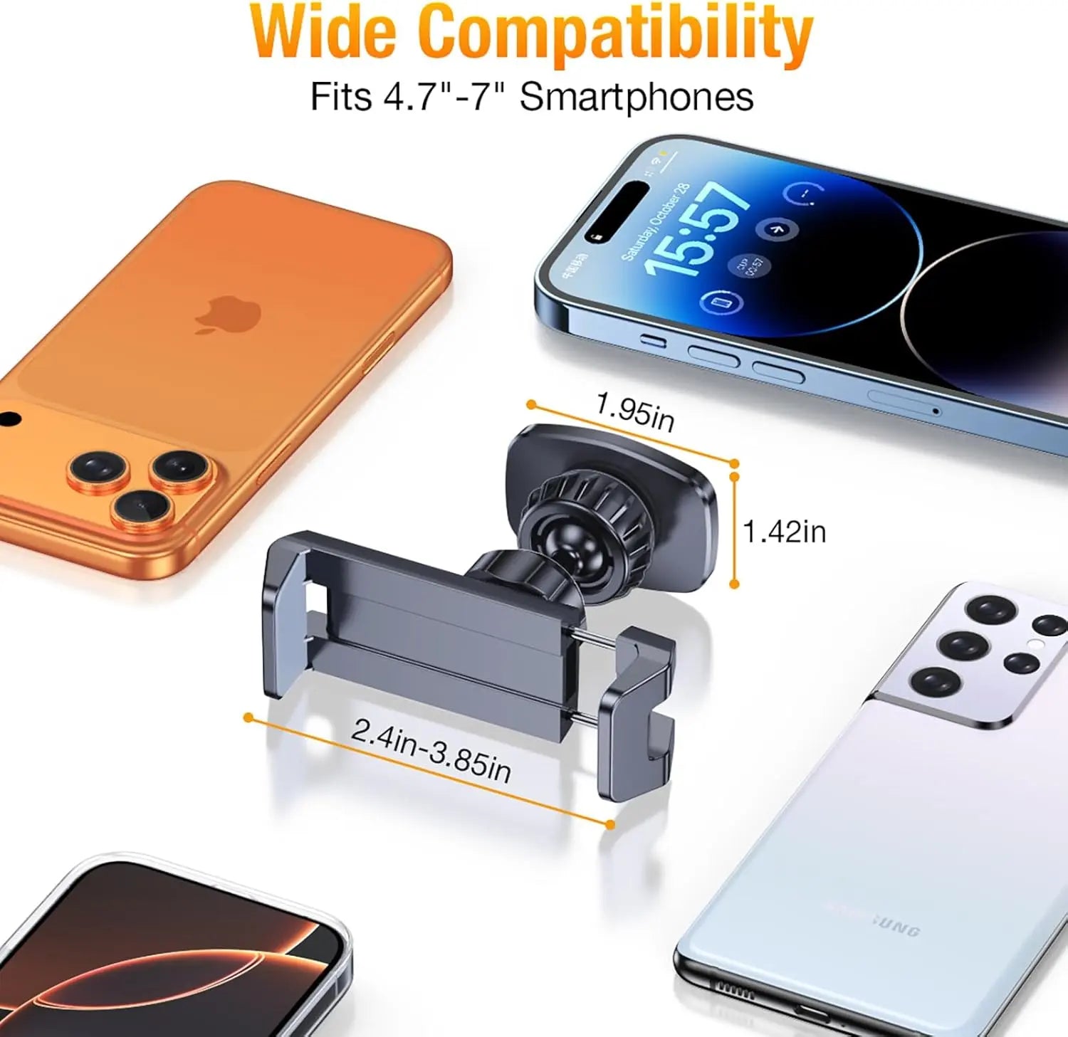 Magnetic Phone Holder for Gym with Strong Magnets Tripod Mount Ring Gym Magnetic Phone Holder Attach to Metal Surface,Gym Accessories for Men Women Essentials for All Smartphones 4.7-7"Mothers Day