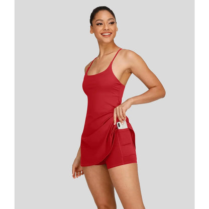 Halara Softlyzero Plush Backless Active Dress-Easy Peezy Edition