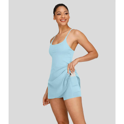 Halara Softlyzero Plush Backless Active Dress-Easy Peezy Edition
