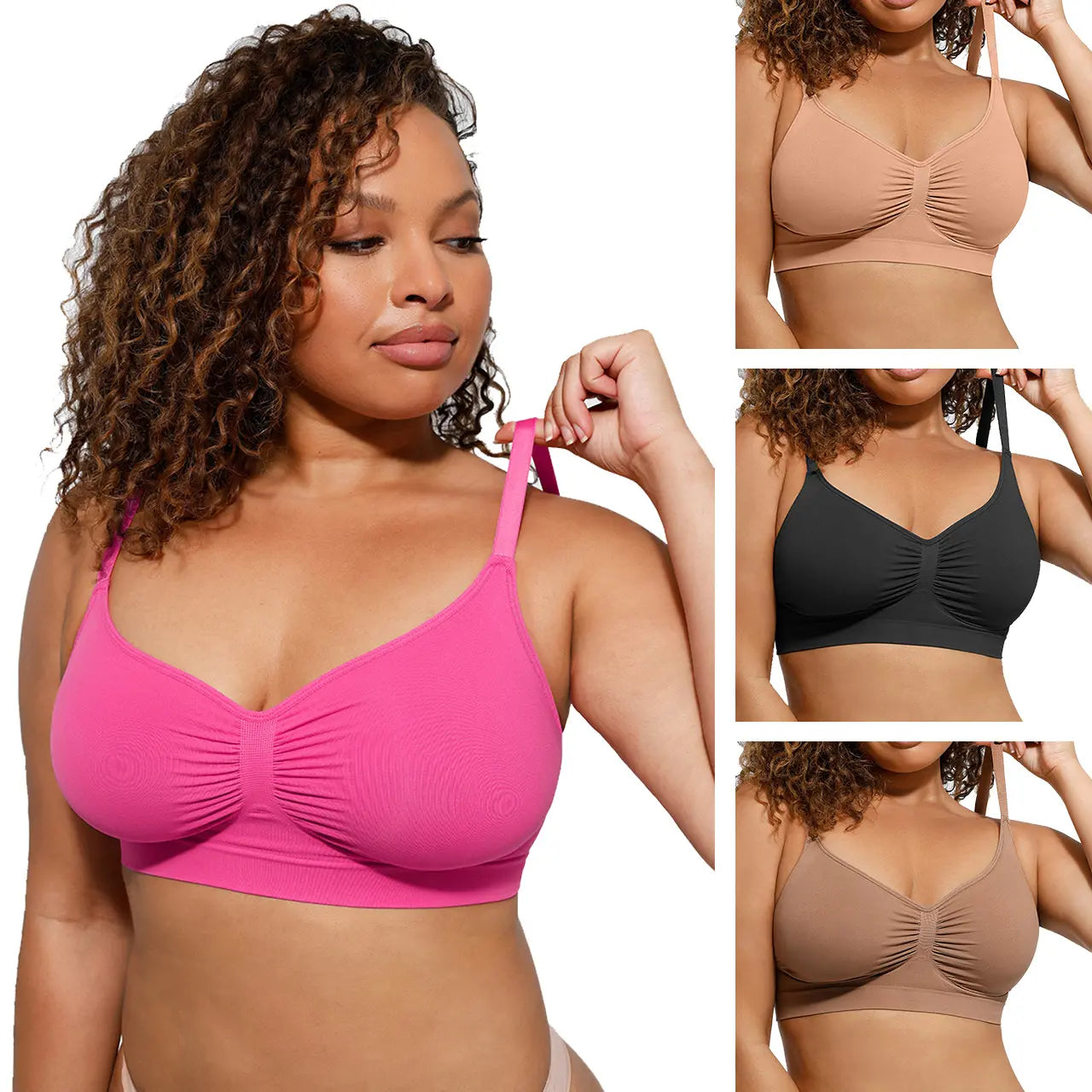 Feelingirl Women'S Wireless Bra Comfort Bralettes No Underwire Unlined Cami Bra Seamless Tshirt Bras Sports Bra Casual Womenswear Summervibes