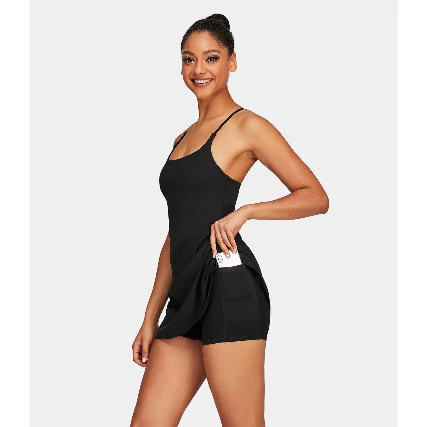 Halara Softlyzero Plush Backless Active Dress-Easy Peezy Edition