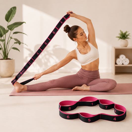 8-Section Stretching Resistance Band for Yoga, Pilates & Fitness