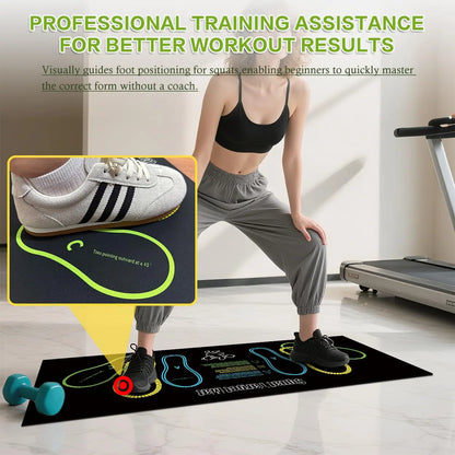 Exercise Mat Perfect for Squats, Leg and Ab Workouts, Squat Guide Mat, Squat Step Position, Squat Mat Knee Mat Lightweight and Portable for Men and Women Summervibes Summerwins