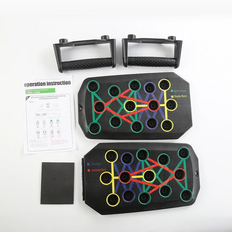 Foldable Push Up Board with Handles | Portable Home Gym Strength Training System
