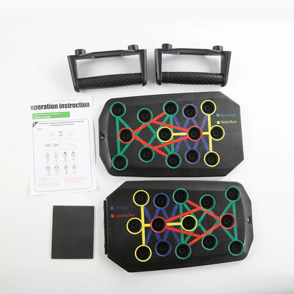 Foldable Push Up Board with Handles | Portable Home Gym Strength Training System