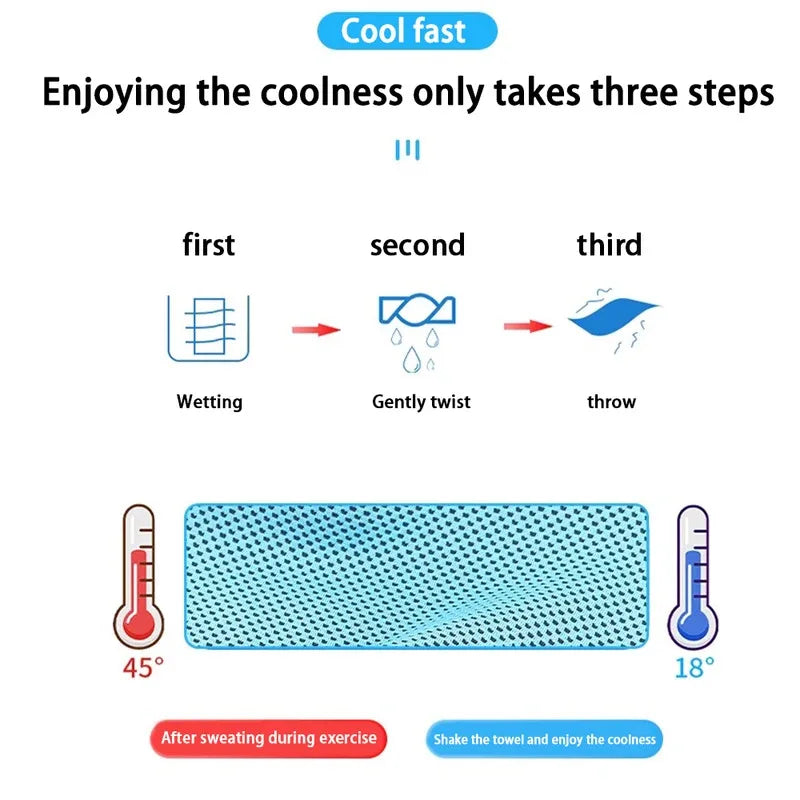 Premium Cooling Microfiber Towel | Quick-Dry Gym, Running & Travel