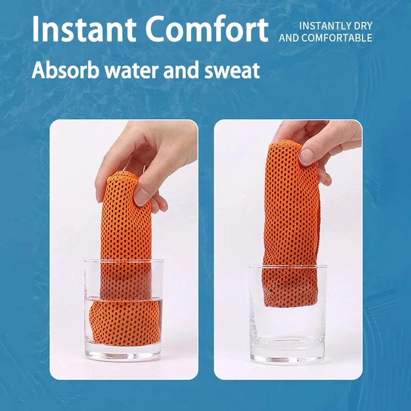Premium Cooling Microfiber Towel | Quick-Dry Gym, Running & Travel