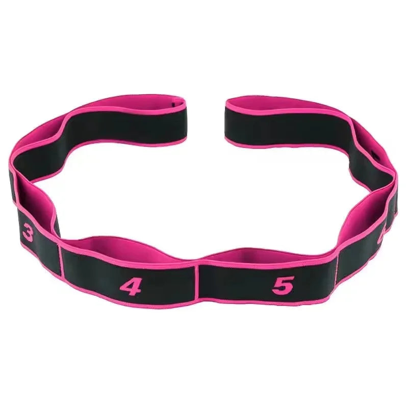 8-Section Stretching Resistance Band for Yoga, Pilates & Fitness