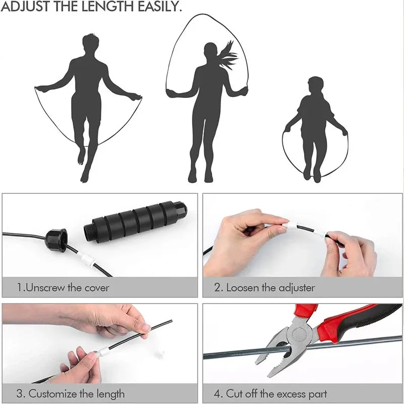 Adjustable Speed Jump Rope for Cardio & Fitness