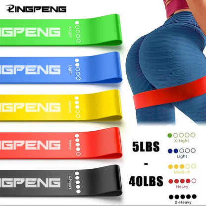 Resistance Loop Bands – 5 Resistance Levels for Home Workout & Fitness