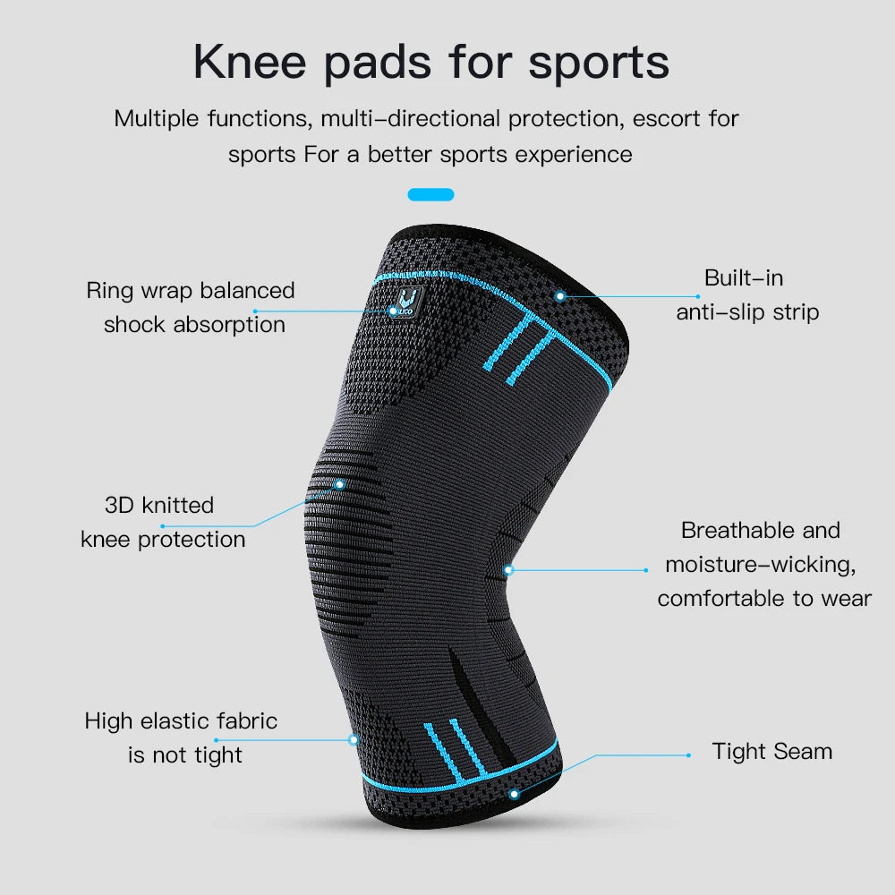 Compression Knee Sleeve for Running, Gym & Sports – Knee Support Brace