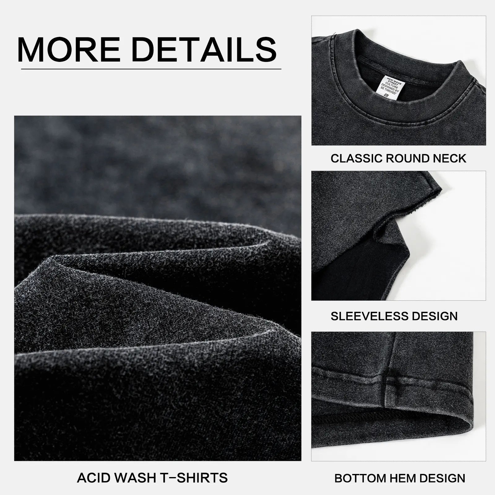 Men'S Cotton Sports Tank Tops - Vintage Casual Fitted Sleeveless Muscle Tees, Acid Wash round Neck Soft Gym Stuff, Loose Fit for Gym Running, Classic Menswear Summer Essentials