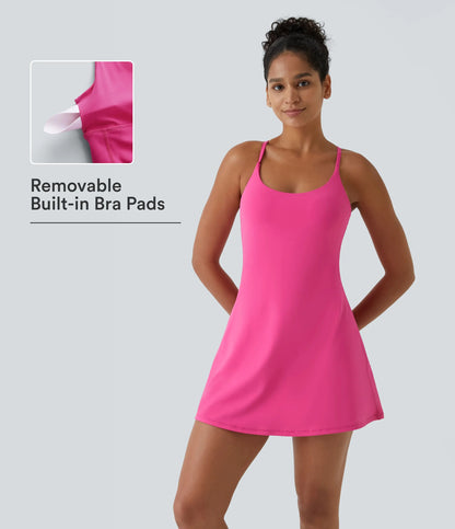 Halara Softlyzero Plush Backless Active Dress-Easy Peezy Edition