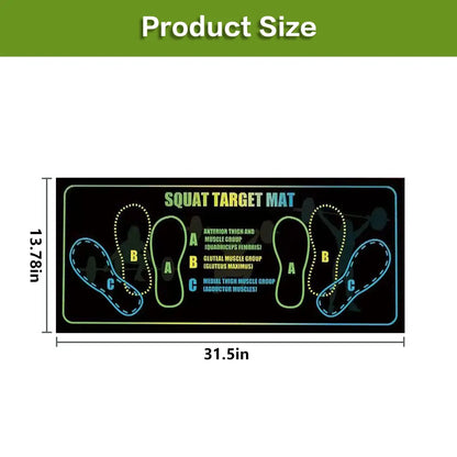 Exercise Mat Perfect for Squats, Leg and Ab Workouts, Squat Guide Mat, Squat Step Position, Squat Mat Knee Mat Lightweight and Portable for Men and Women Summervibes Summerwins